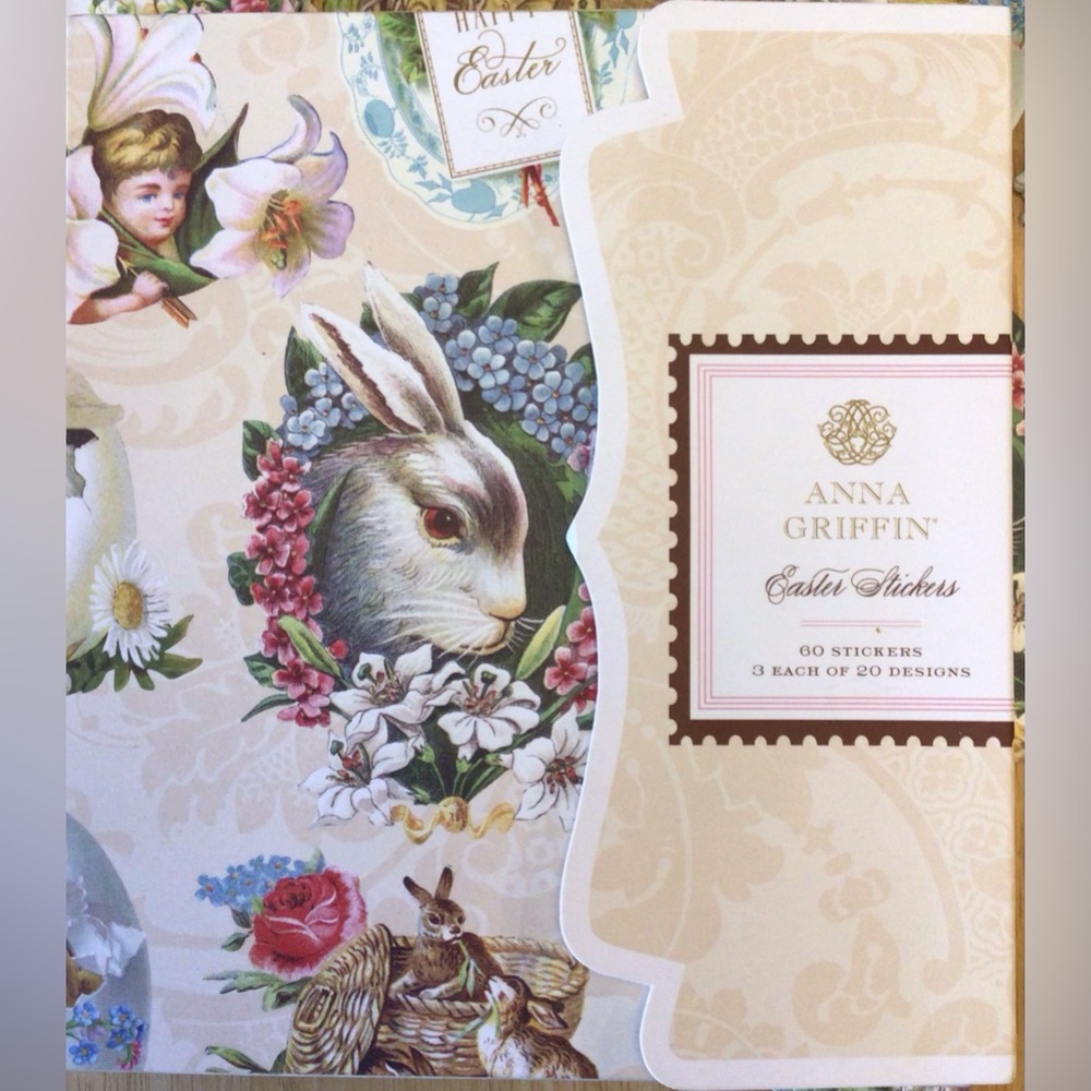 Anna Griffin Easter Stickers 60 Pieces (3 Each of 20 Designs) Vintage Collection